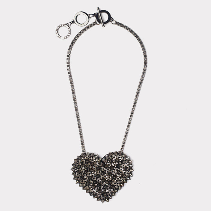 STUDDED HEART PENDANT