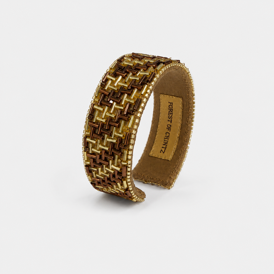 TARTAN MINI ME CUFF GOLD