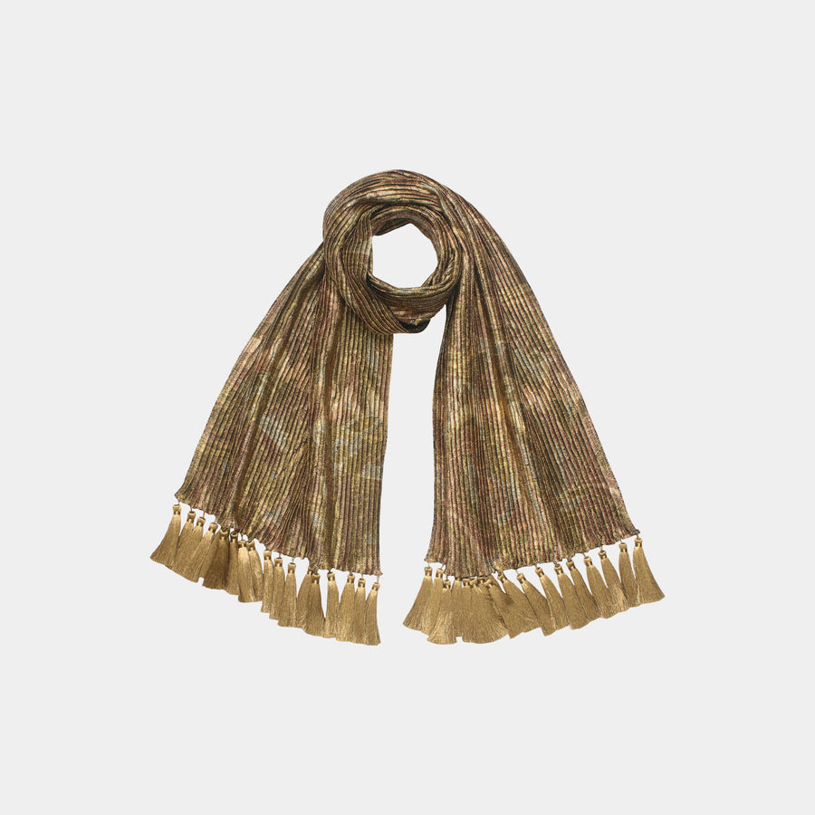 THE PLEATED PAISLEY WRAP